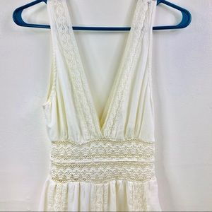 I Love H81 off white Crochet Midi Dress